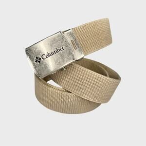 Columbia Sportswear Unisex Military Buckle Fabric Khaki Belt Adjustable Strap OS